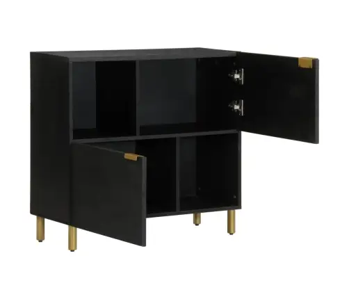 Kumode, Melna, 80X33X75 Cm, Inženierijas Koks Vidaxl