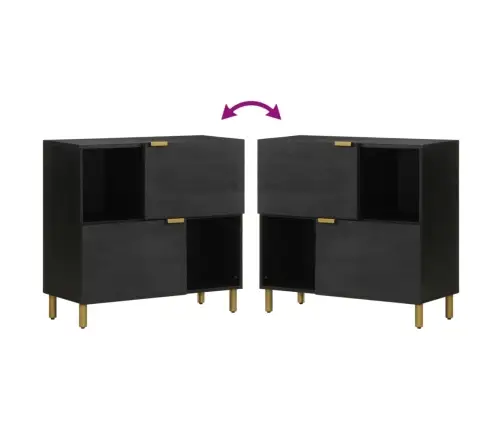 Kumode, Melna, 80X33X75 Cm, Inženierijas Koks Vidaxl