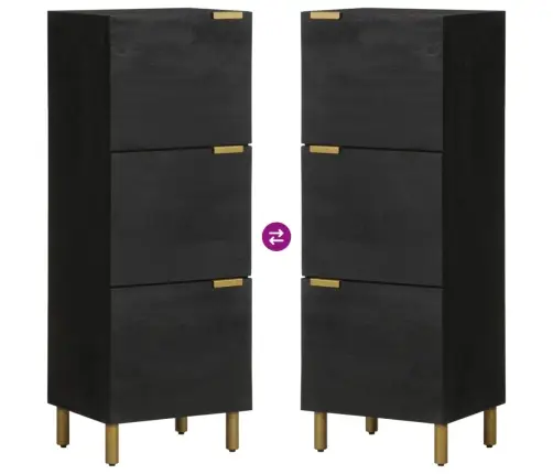 Augstais Skapītis, Melns, 40X33X110 Cm, Inženierijas Koks Vidaxl