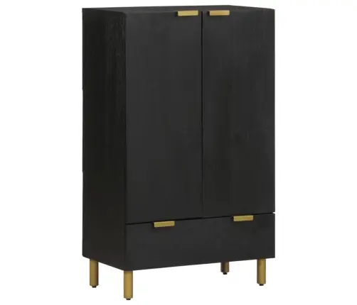 Augstais Skapītis, Melns, 60X33X100 Cm, Inženierijas Koks Vidaxl