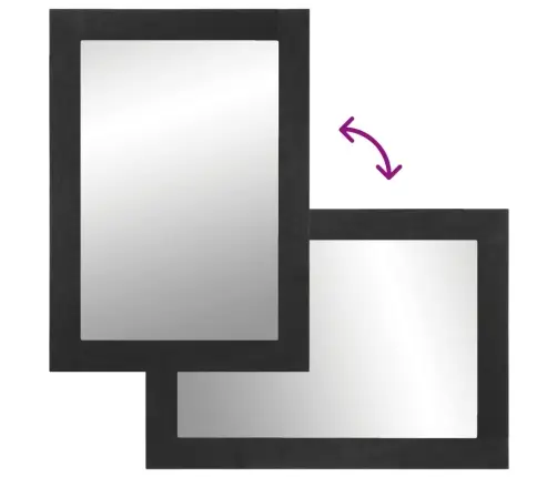 Vannitoapeegel, Must, 50 X 70 X 2,5 cm Tehispuit Ja Klaas