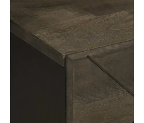 Naktsskapītis, Melns, 40X33X46 Cm, Mango Masīvkoks Vidaxl