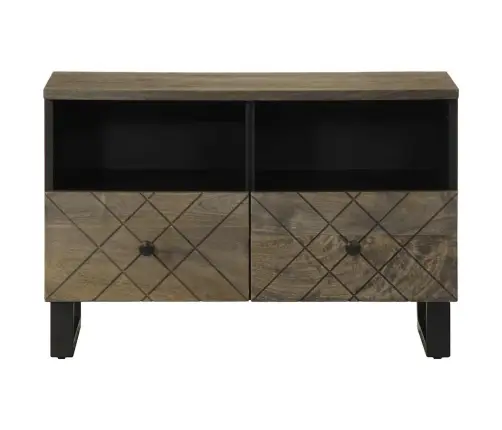 Televizoriaus Spintelė, Juoda, 70X33X46cm Mango Masyvas