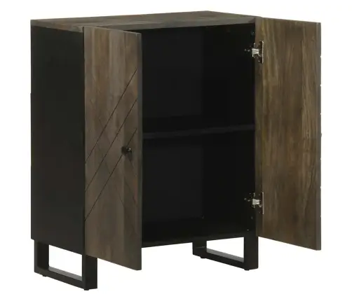 Kumode, Melns, 60X33X75 Cm, Mango Masīvkoks Vidaxl