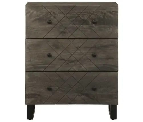 Kumode, Melns, 60X33X75 Cm, Mango Masīvkoks Vidaxl