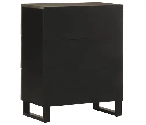 Kumode, Melns, 60X33X75 Cm, Mango Masīvkoks Vidaxl
