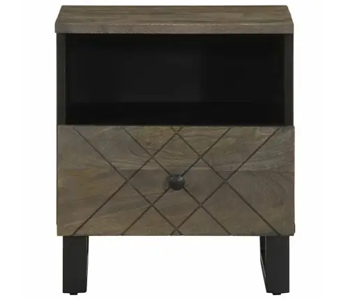 Naktsskapītis, Melns, 40X33X46 Cm, Mango Masīvkoks Vidaxl