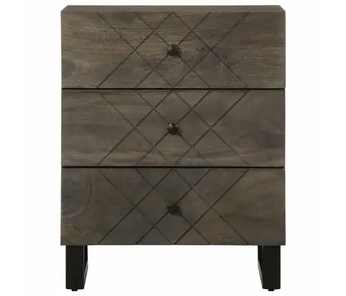 Naktsskapītis, Melns, 50X33X62 Cm, Mango Masīvkoks Vidaxl