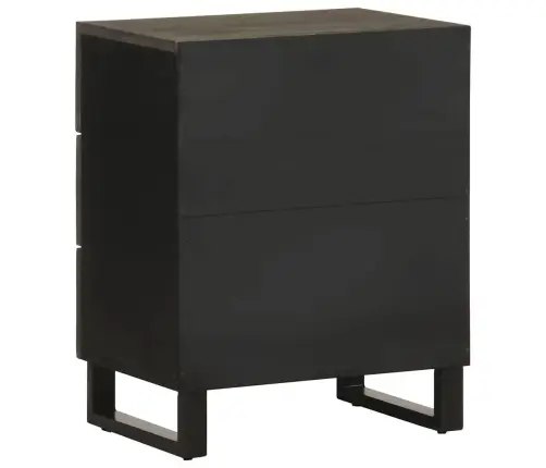 Naktsskapītis, Melns, 50X33X62 Cm, Mango Masīvkoks Vidaxl
