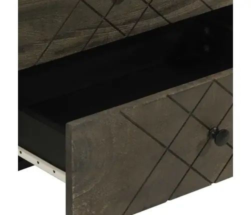 Naktsskapītis, Melns, 50X33X62 Cm, Mango Masīvkoks Vidaxl