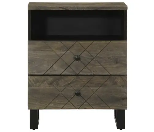 Naktsskapītis, Melns, 50X33X62 Cm, Mango Masīvkoks Vidaxl