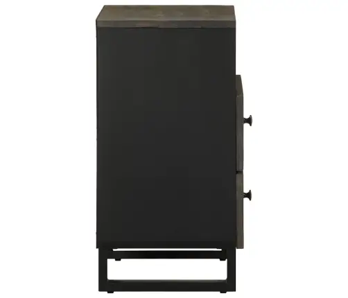 Naktsskapītis, Melns, 50X33X62 Cm, Mango Masīvkoks Vidaxl