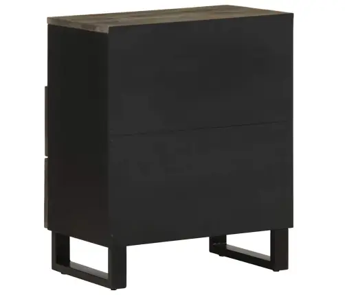 Naktsskapītis, Melns, 50X33X62 Cm, Mango Masīvkoks Vidaxl