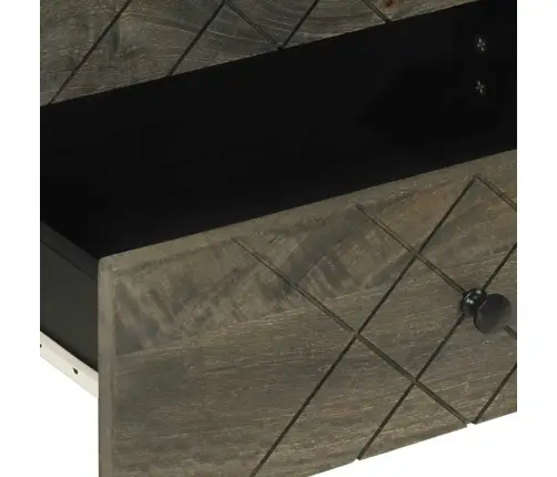 Naktsskapītis, Melns, 50X33X62 Cm, Mango Masīvkoks Vidaxl