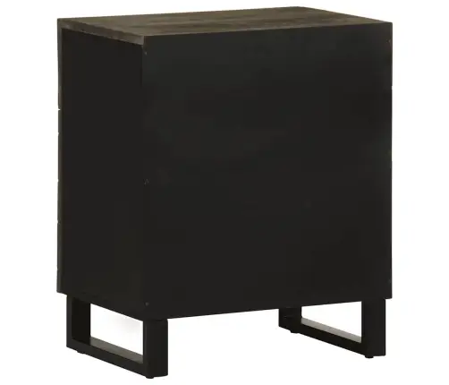 Naktsskapītis, Melns, 50X33X60 Cm, Mango Masīvkoks Vidaxl