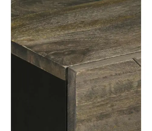 Naktsskapītis, Melns, 50X33X60 Cm, Mango Masīvkoks Vidaxl