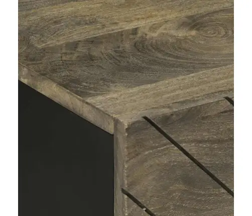 Kafijas Galdiņš, 100X54X40 Cm, Melns, Mango Masīvkoks Vidaxl