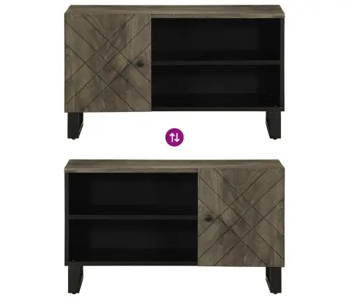 Telerialus, Must, 80X33X46 cm Mangopuit