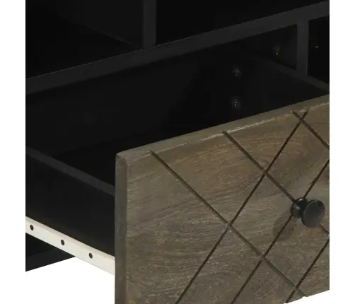 Tv Skapītis, 100X33X46 Cm, Melns, Mango Masīvkoks Vidaxl