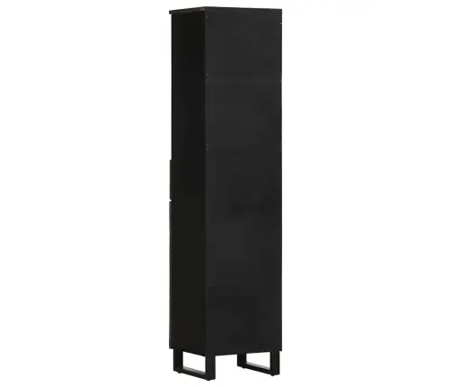 Vannasistabas Skapītis, Melns, 38X33X160 Cm, Mango Masīvkoks Vidaxl
