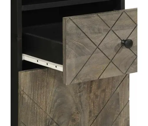 Vannasistabas Skapītis, Melns, 38X33X160 Cm, Mango Masīvkoks Vidaxl