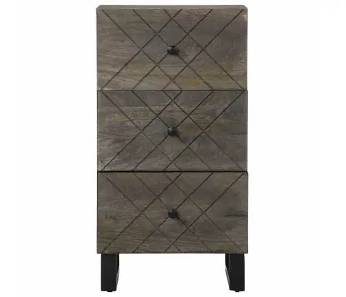 Puhvetkapp Must 40X33X75 Cm Täispuidust Mango