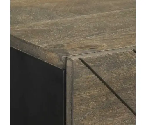 Puhvetkapp Must 40X33X75 Cm Täispuidust Mango