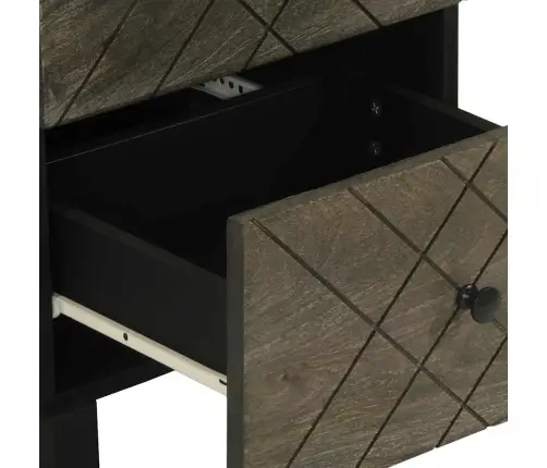 Puhvetkapp Must 40X33X75 Cm Täispuidust Mango