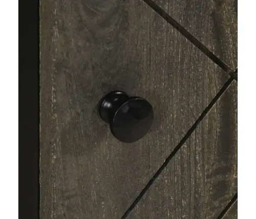 Kumode, 40X33X75 Cm, Melns, Mango Masīvkoks Vidaxl