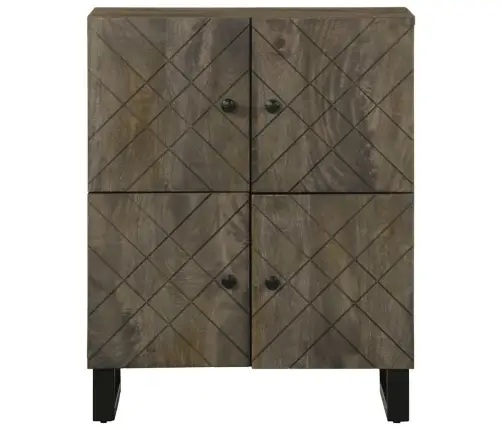 Puhvetkapp Must 60X33X75 Cm Täispuidust Mango