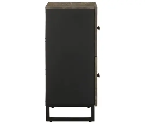 Puhvetkapp Must 60X33X75 Cm Täispuidust Mango