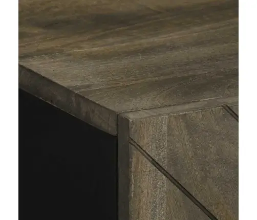 Puhvetkapp Must 60X33X75 Cm Täispuidust Mango