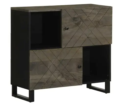 Puhvetkapp Must 80X33X75 Cm Täispuidust Mango