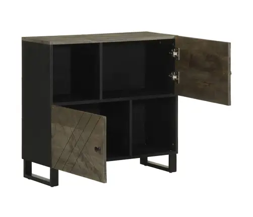 Puhvetkapp Must 80X33X75 Cm Täispuidust Mango