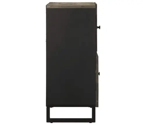 Puhvetkapp Must 80X33X75 Cm Täispuidust Mango