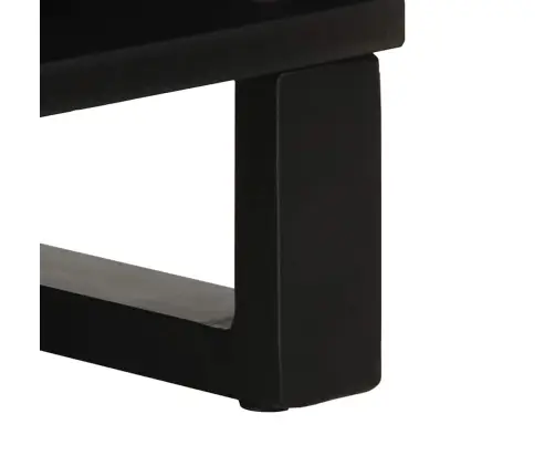 Puhvetkapp Must 80X33X75 Cm Täispuidust Mango