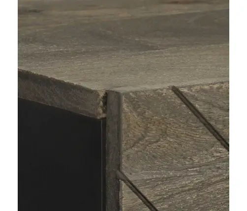 Kõrge Kapp, Must, 40 X 33 X 110 cm Mangopuit