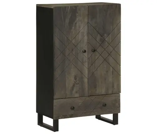 Augstais Skapītis, 60X33X100 Cm, Melns, Mango Masīvkoks Vidaxl