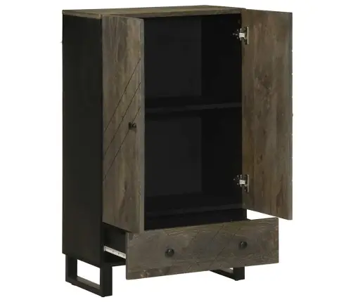 Augstais Skapītis, 60X33X100 Cm, Melns, Mango Masīvkoks Vidaxl