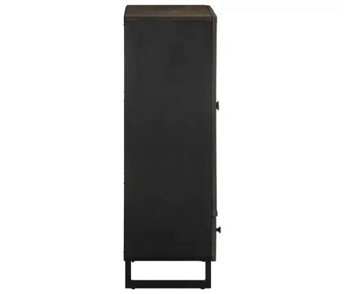 Augstais Skapītis, 60X33X100 Cm, Melns, Mango Masīvkoks Vidaxl