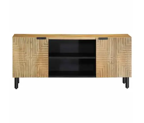 Tv Skapis Brūns 105X33X46 Cm Masīvkoka Mango Vidaxl