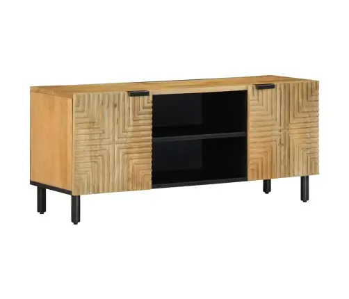 Tv Skapis Brūns 105X33X46 Cm Masīvkoka Mango Vidaxl