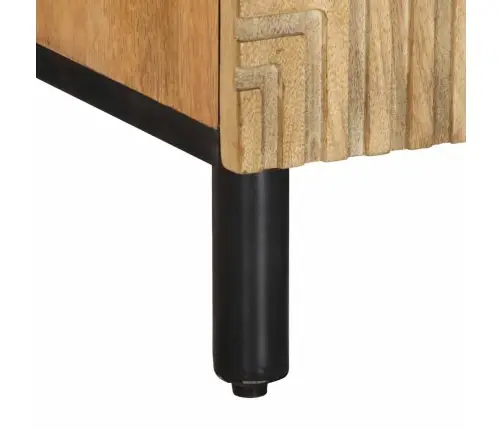 Tv Skapis Brūns 105X33X46 Cm Masīvkoka Mango Vidaxl