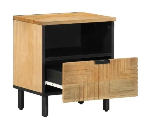 Naktsskapītis Brūns 40X33X46 Cm Masīvkoka Mango Vidaxl