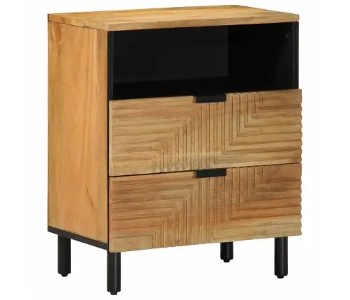 Naktsskapītis Brūns 50X33X60 Cm Masīvkoka Mango Vidaxl