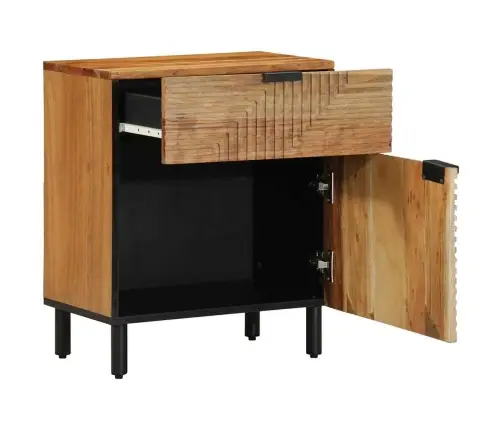 Šalia Lovos Spintelė Su Stalčių Ruda 50 X 33 X 60 Cm