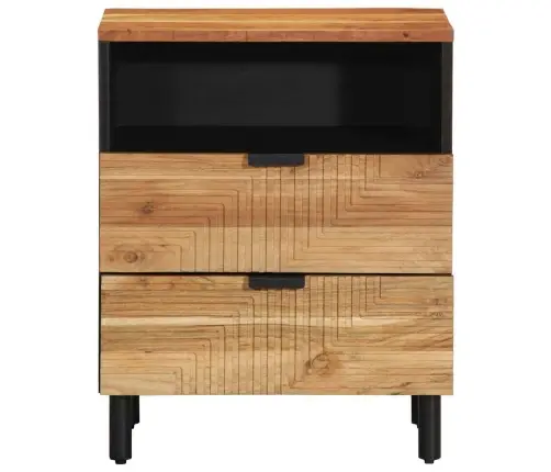 Šalia Lovos Spintelė Su Stalčių Ruda 50 X 33 X 62 Cm