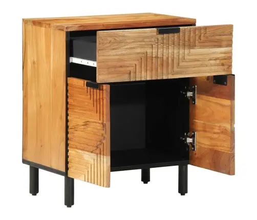 Šalia Lovos Spintelė Su Stalčių Ruda 50 X 33 X 60 Cm