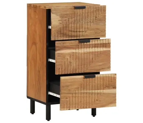 Sānu Skapītis 40X33X75 Cm Cietais Koks Akācija Vidaxl