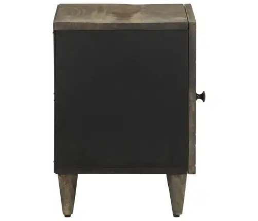 Naktinė Spintelė Šviesiai Pilka 40X33X46 Cm Medžio Masyvo Mango